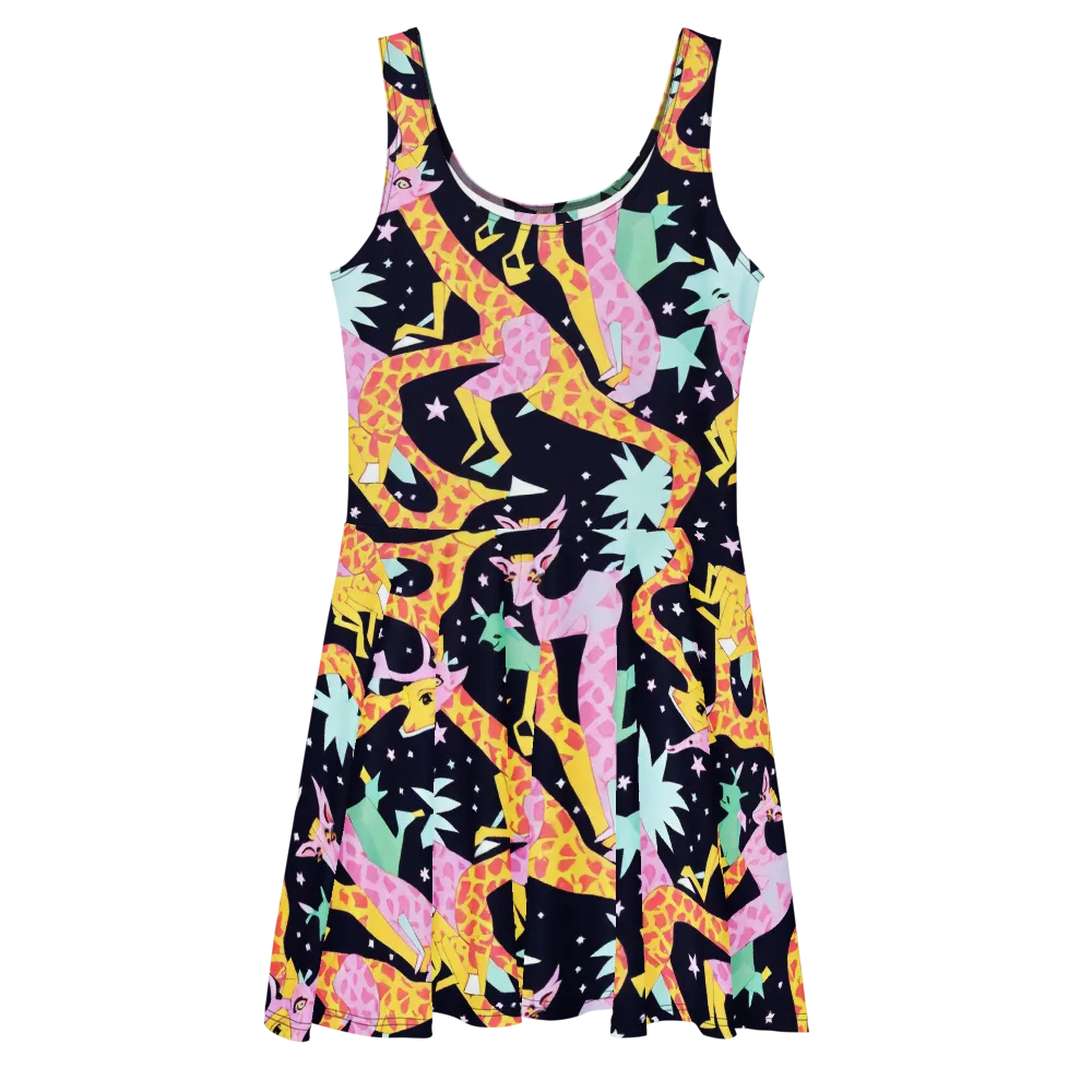 Starlit Menagerie on Skater Dress — Front