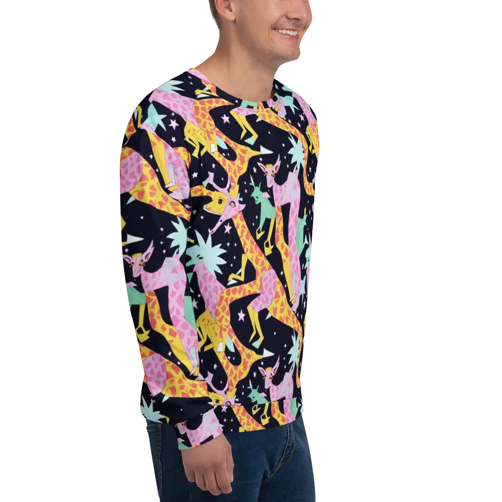 Starlit Menagerie on Sweatshirt — Right Front