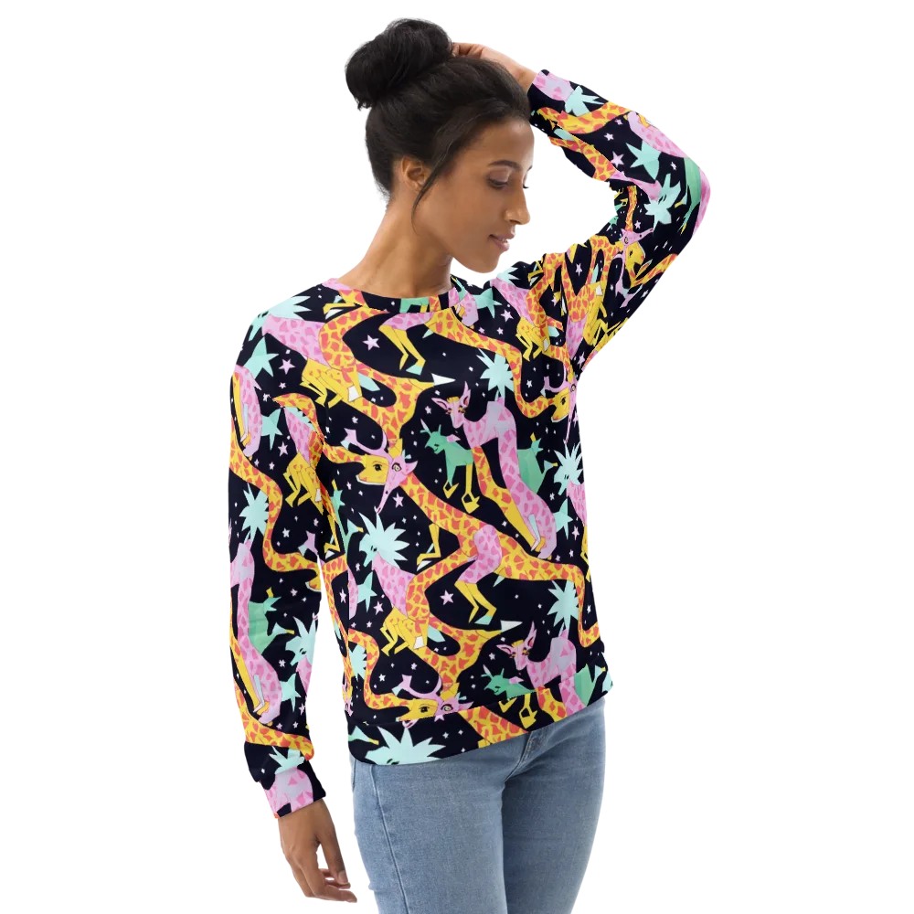 Starlit Menagerie on Sweatshirt — Right Front