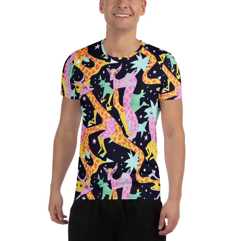 Starlit Menagerie on Men's Athletic T-Shirt — Front