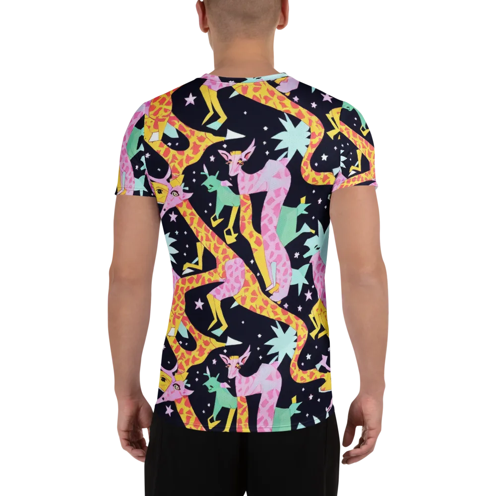 Starlit Menagerie on Men's Athletic T-Shirt — Back