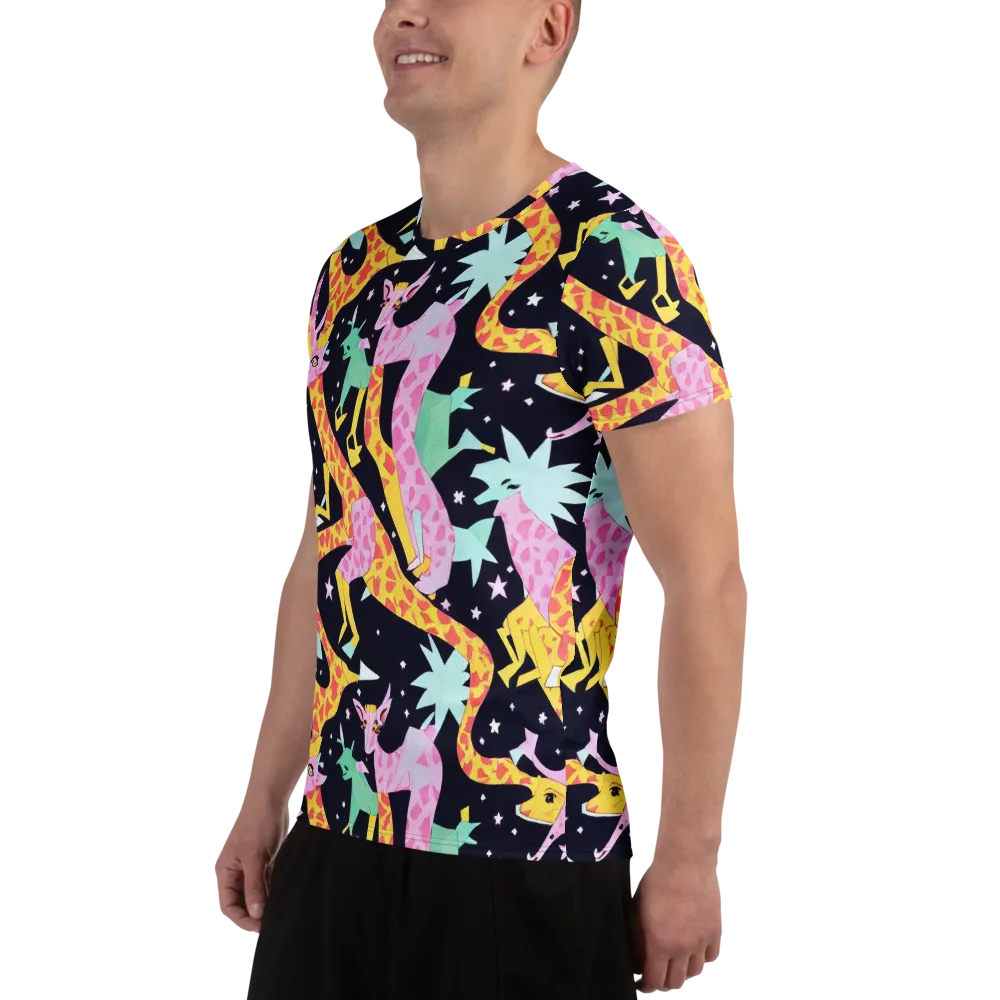 Starlit Menagerie on Men's Athletic T-Shirt — Left