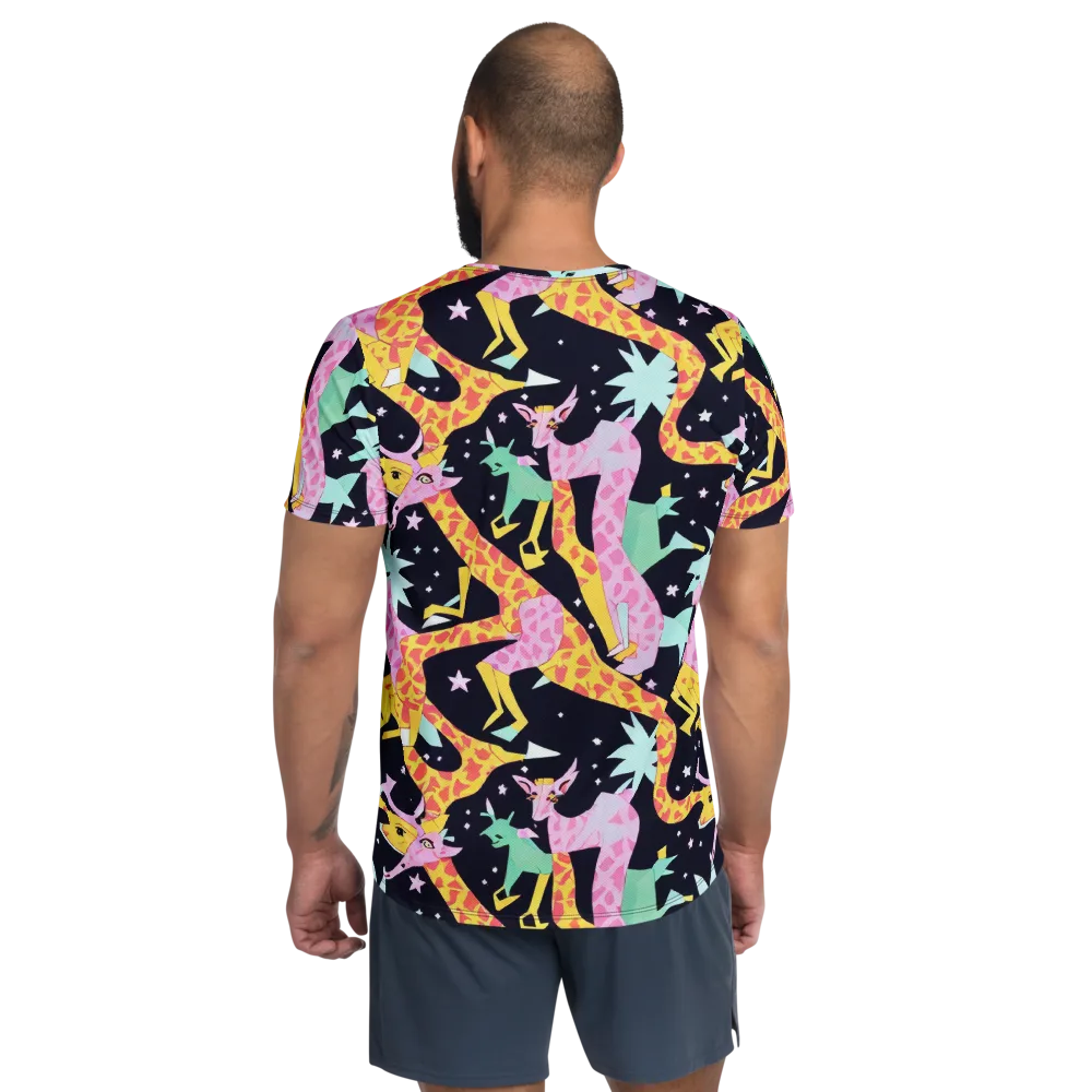 Starlit Menagerie on Men's Athletic T-Shirt — Back