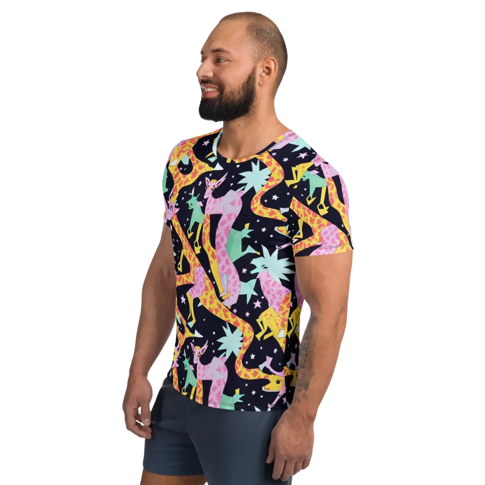Starlit Menagerie on Men's Athletic T-Shirt — Left