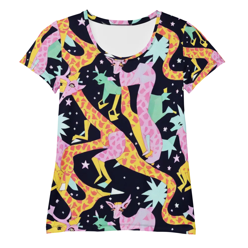 Starlit Menagerie on Women's Athletic T-Shirt — Front
