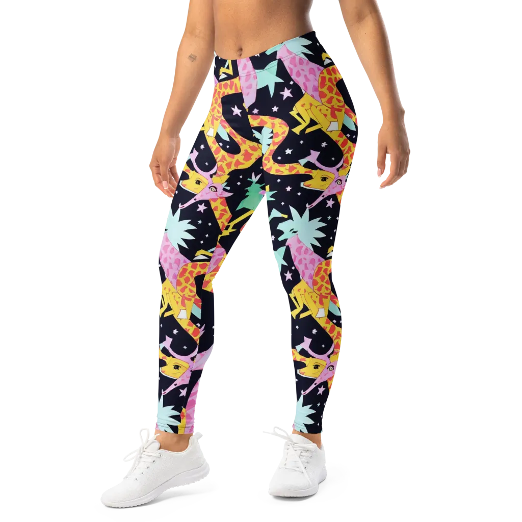 Starlit Menagerie on Leggings — Left Front
