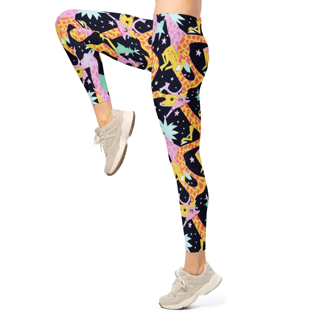 Starlit Menagerie on Leggings — Left