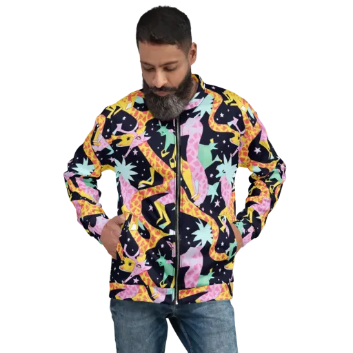 Starlit Menagerie on a Bomber Jacket