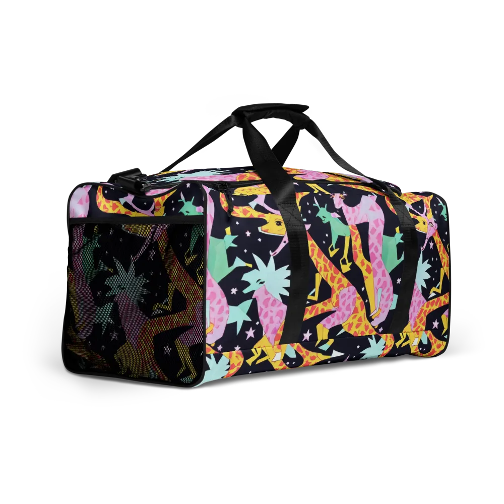 Starlit Menagerie on Duffle Bag — Right Front