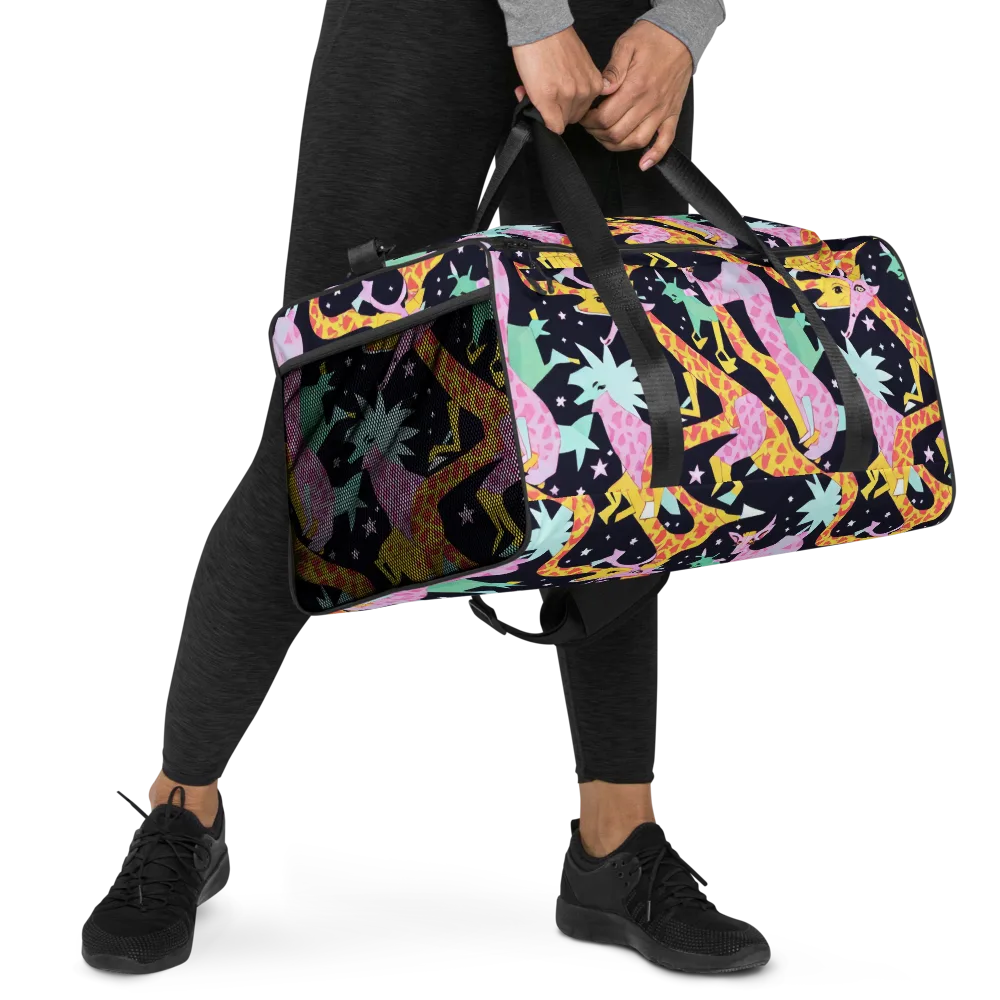 Starlit Menagerie on Duffle Bag — Right Front