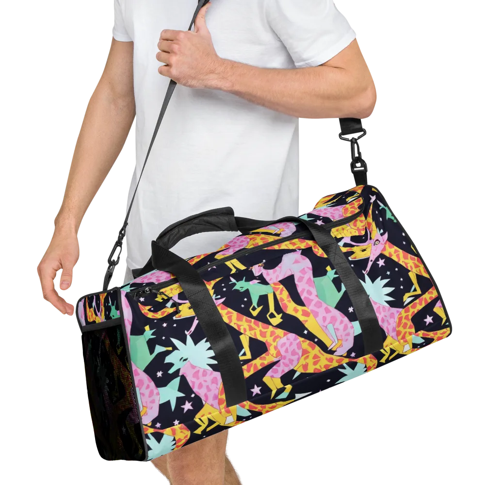 Starlit Menagerie on Duffle Bag — Right Front