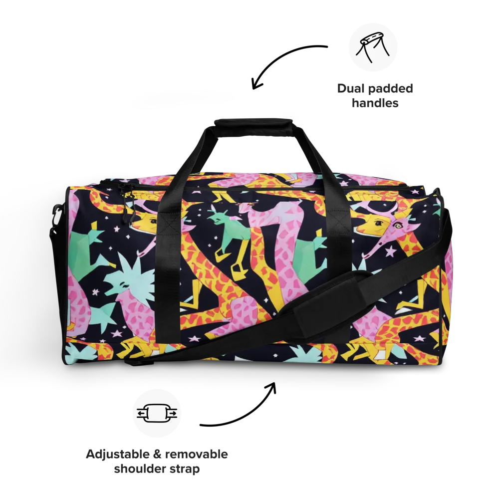 Starlit Menagerie on Duffle Bag — Front