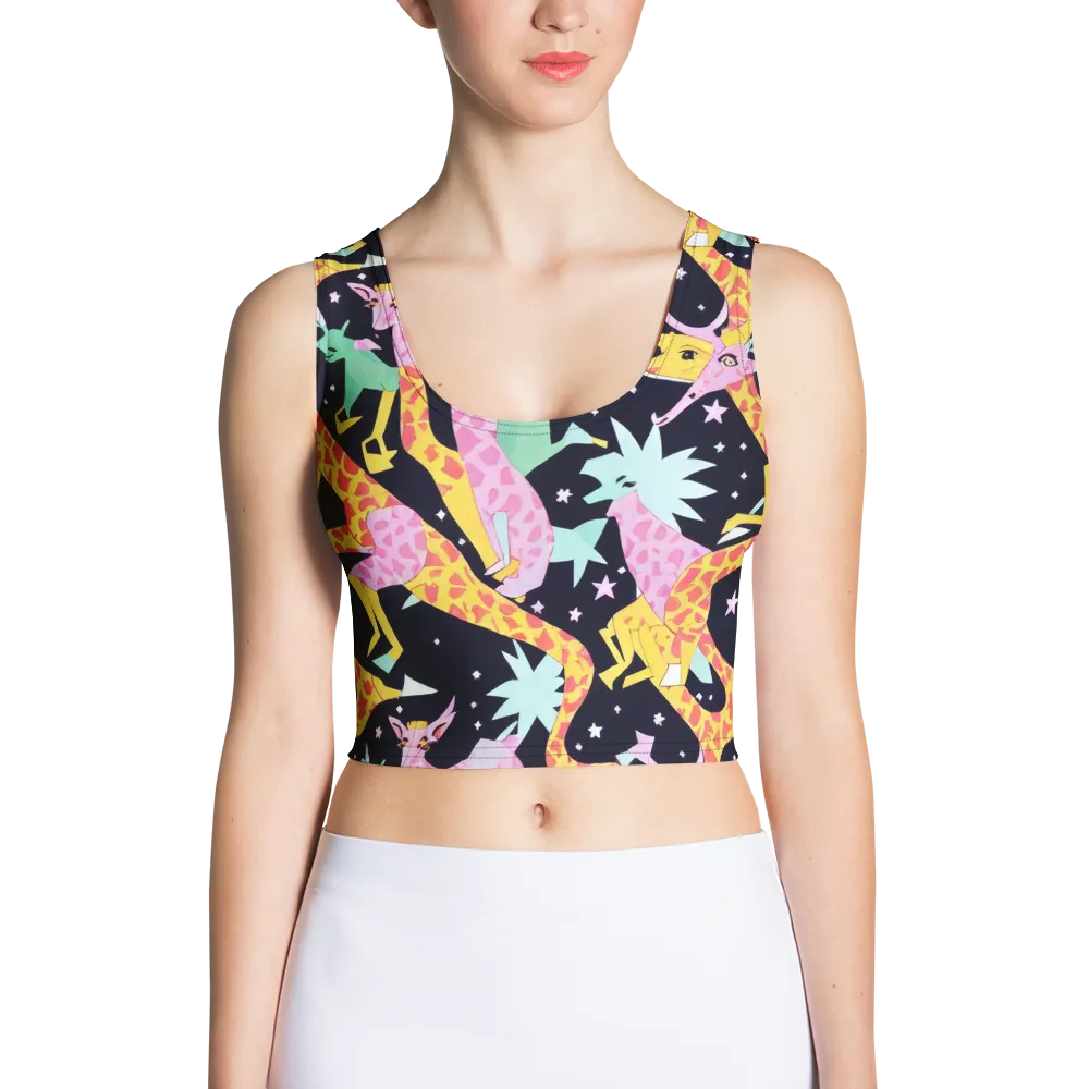 Starlit Menagerie on Crop Top — Front