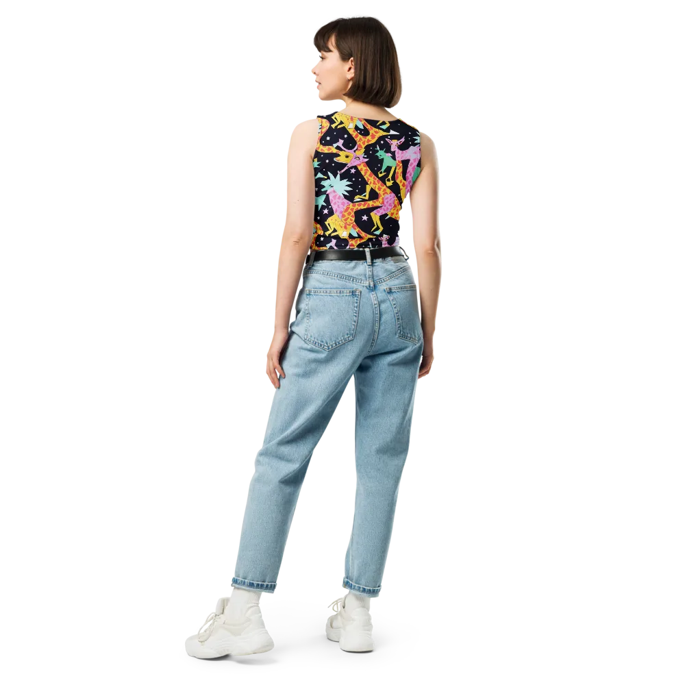 Starlit Menagerie on Crop Top — Back