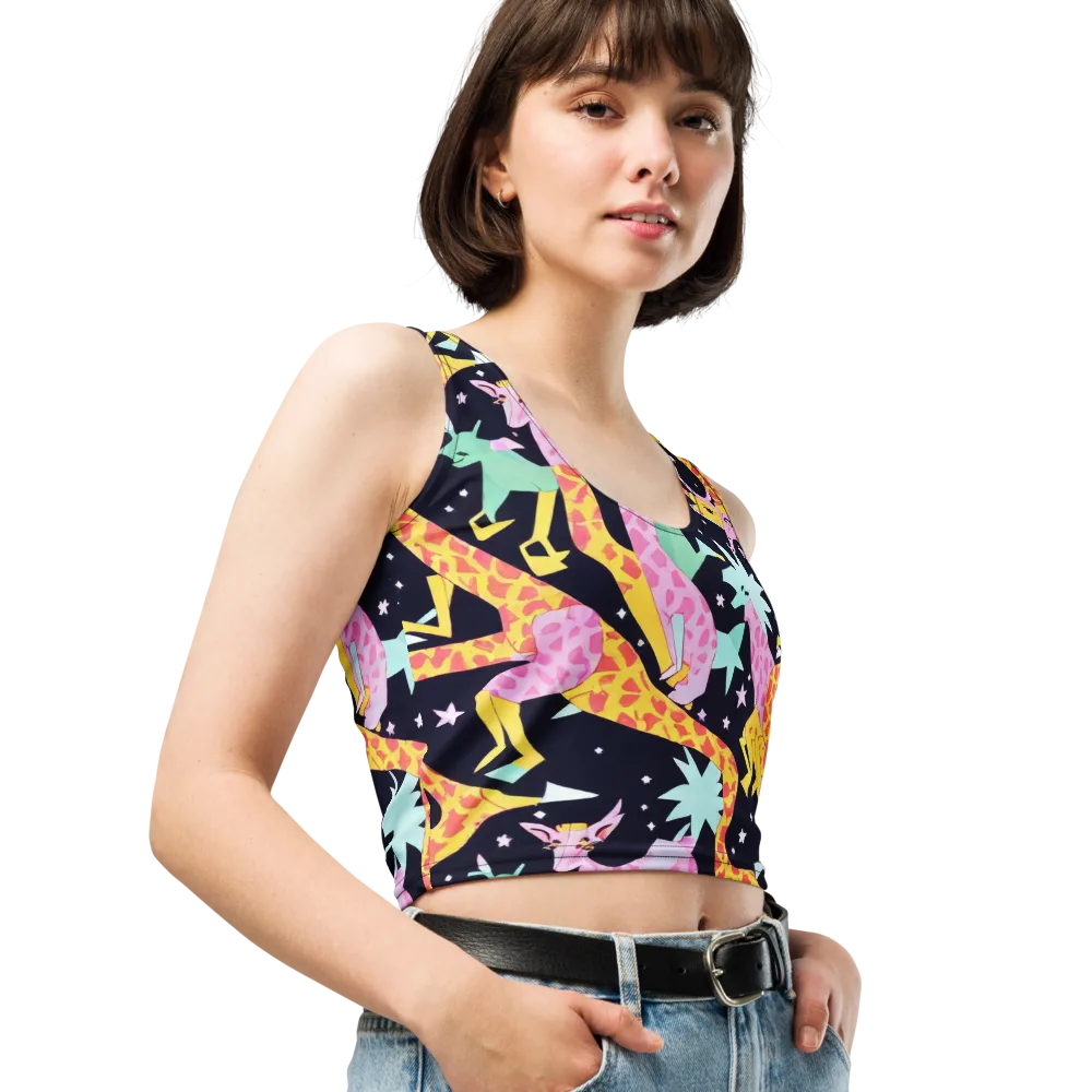 Starlit Menagerie on Crop Top — Right Front