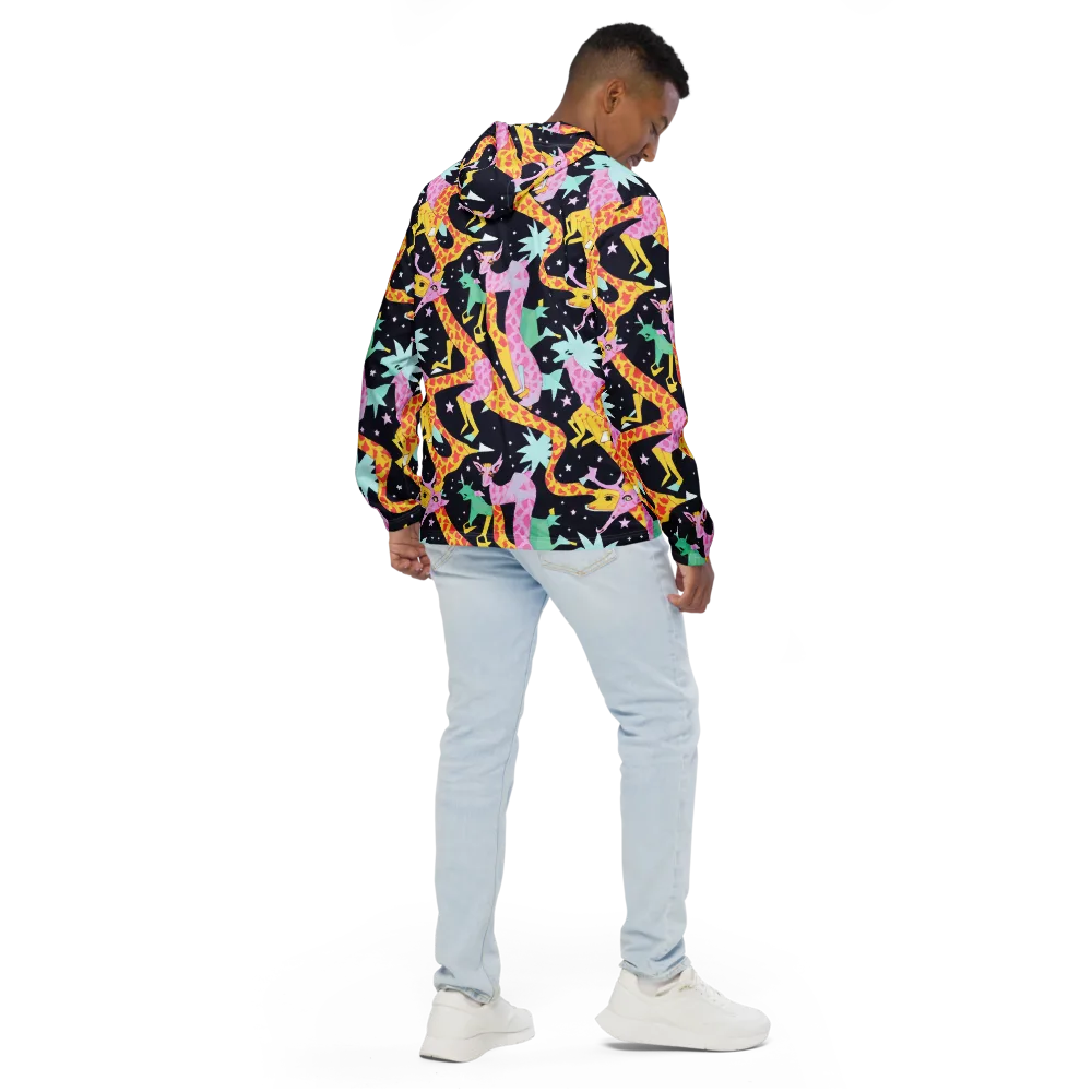 Starlit Menagerie on Men's Windbreaker — Back