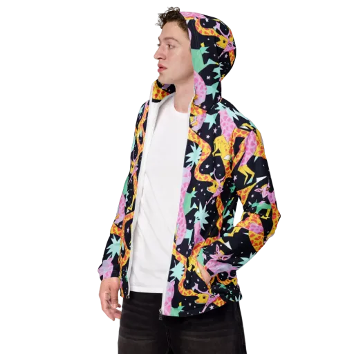 Starlit Menagerie on a Men's Windbreaker