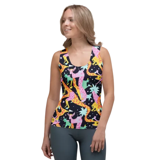 Starlit Menagerie on a Women's Tank Top
