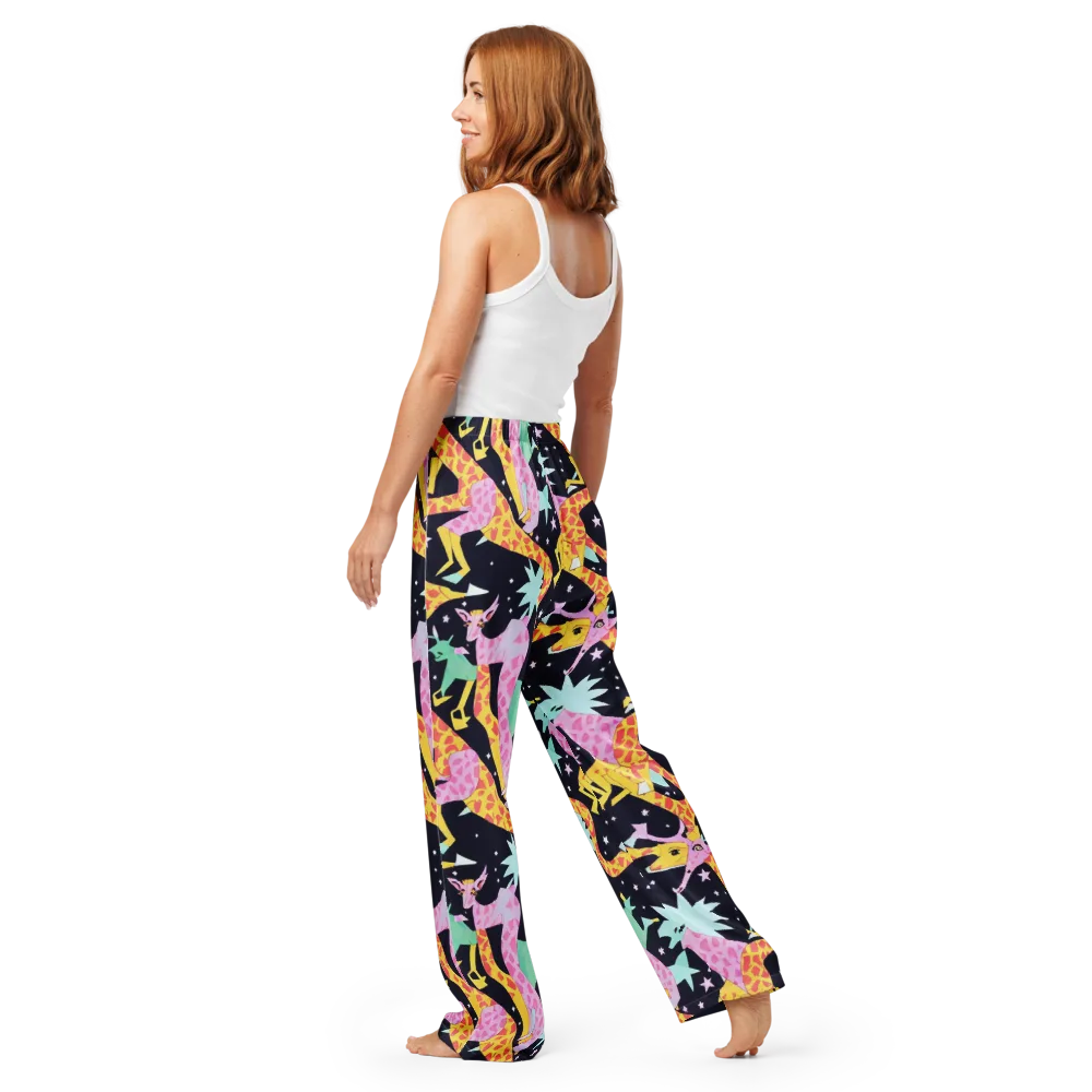 Starlit Menagerie on Women's Pajama Pants — Back