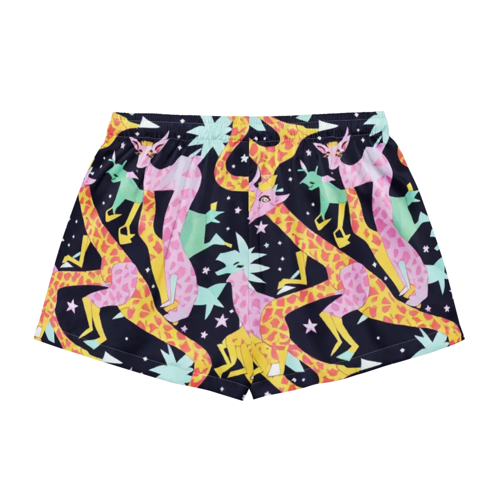 Starlit Menagerie on Women's Pajama Shorts — Back