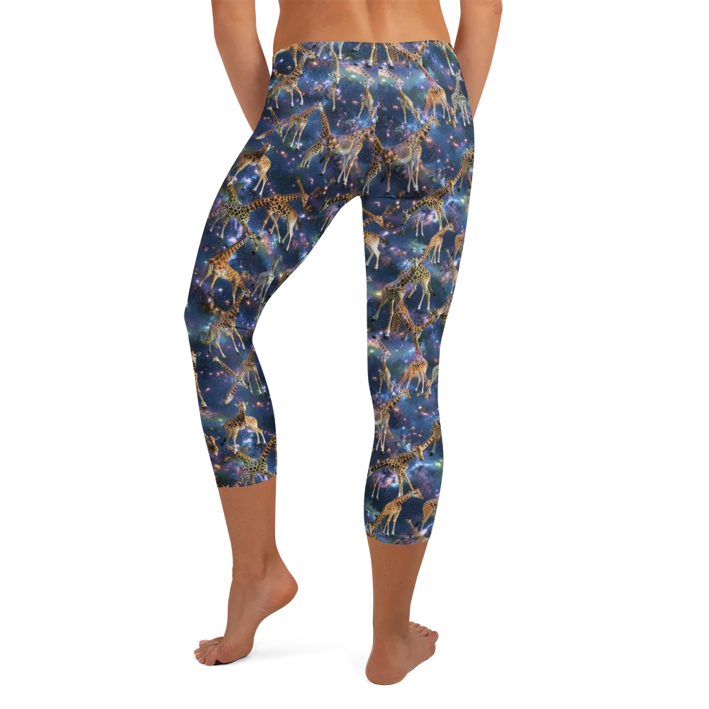 Astral Safari on Capri Leggings — Back