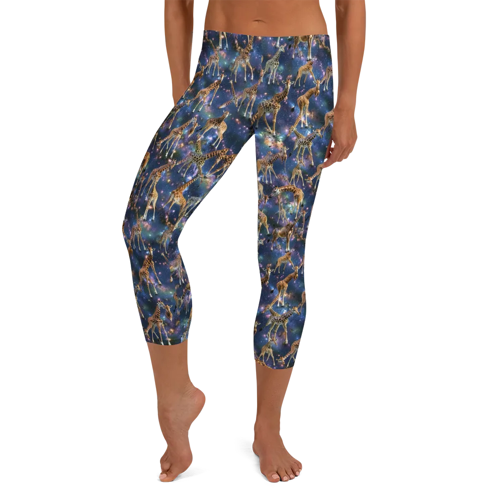Astral Safari on Capri Leggings — Front