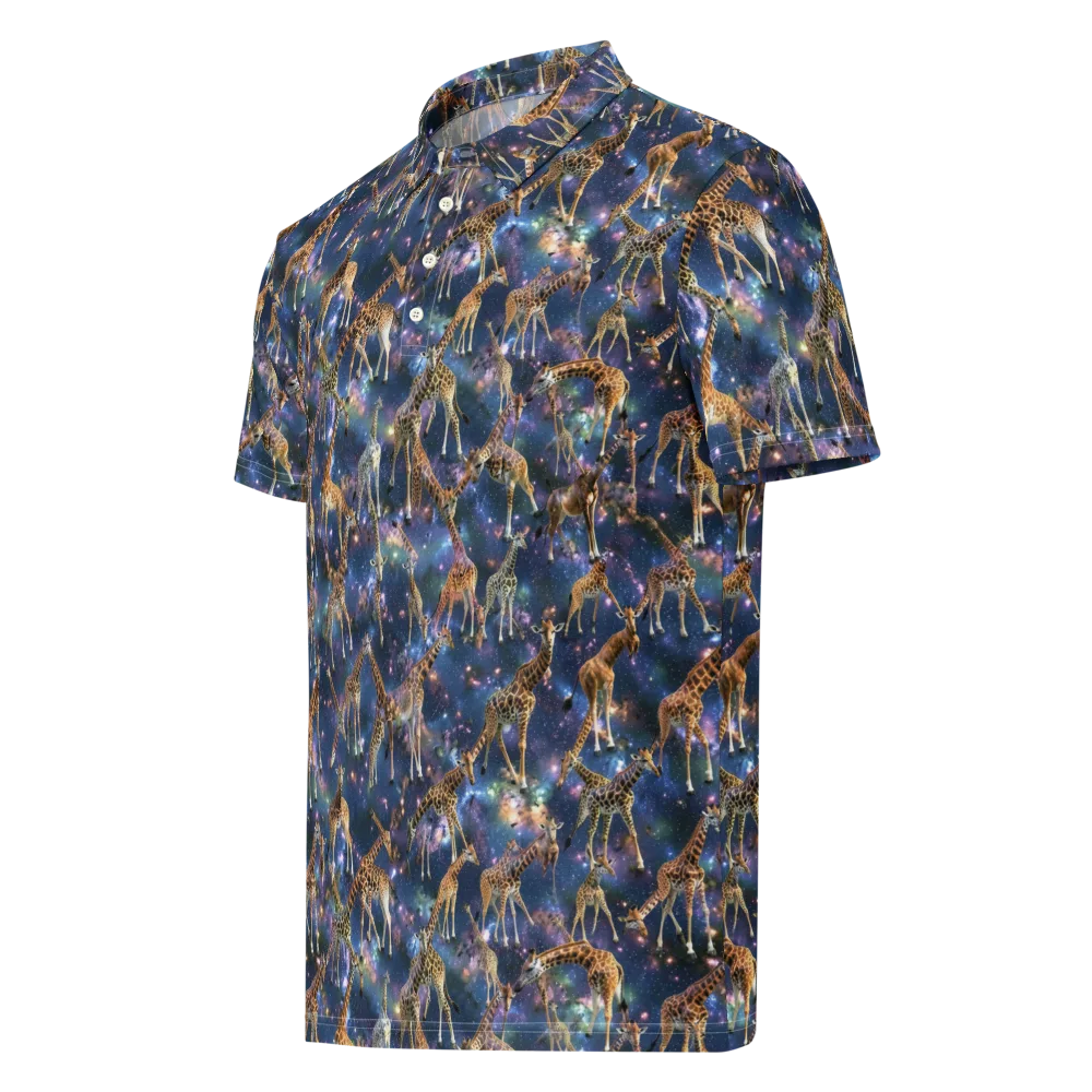 Astral Safari on Men's Slim Fit Polo Shirt — Left Front