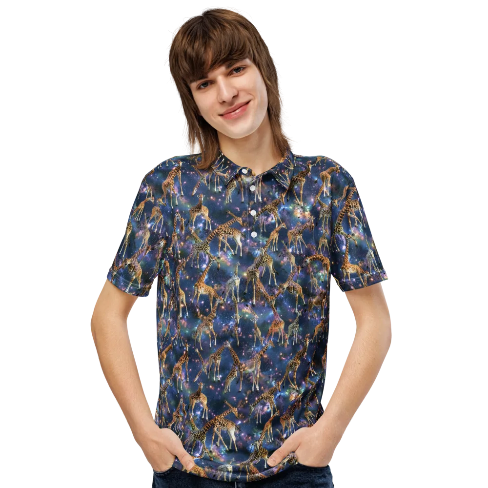 Astral Safari on Men's Slim Fit Polo Shirt — Front
