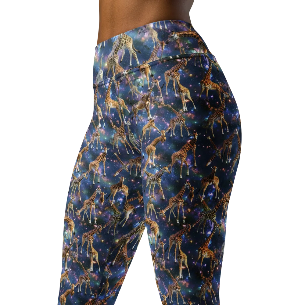 Astral Safari on Yoga Leggings — Left Front