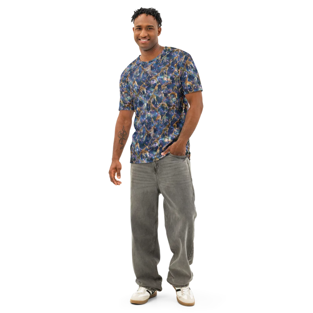 Astral Safari on Men's Cotton Crew Neck T-Shirt — Front