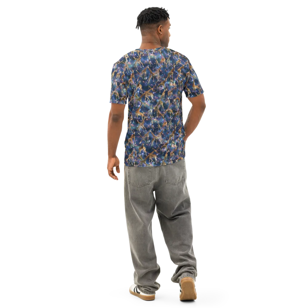 Astral Safari on Men's Cotton Crew Neck T-Shirt — Back