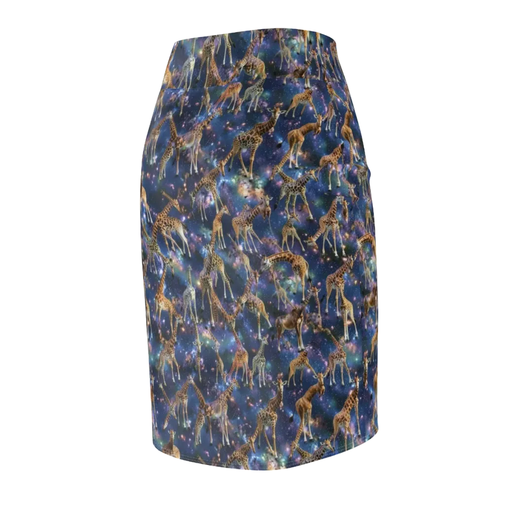Astral Safari on Pencil Skirt — Back Side