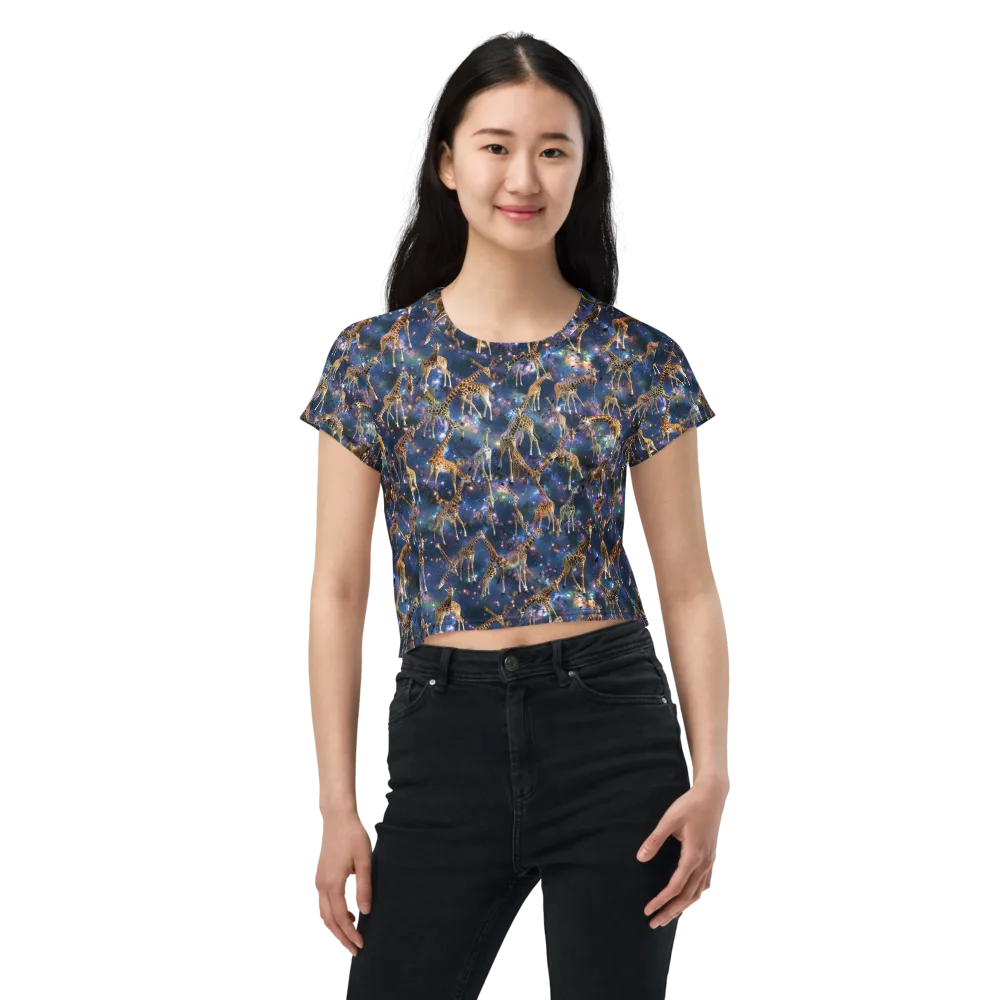 Astral Safari on Crop Tee — Front