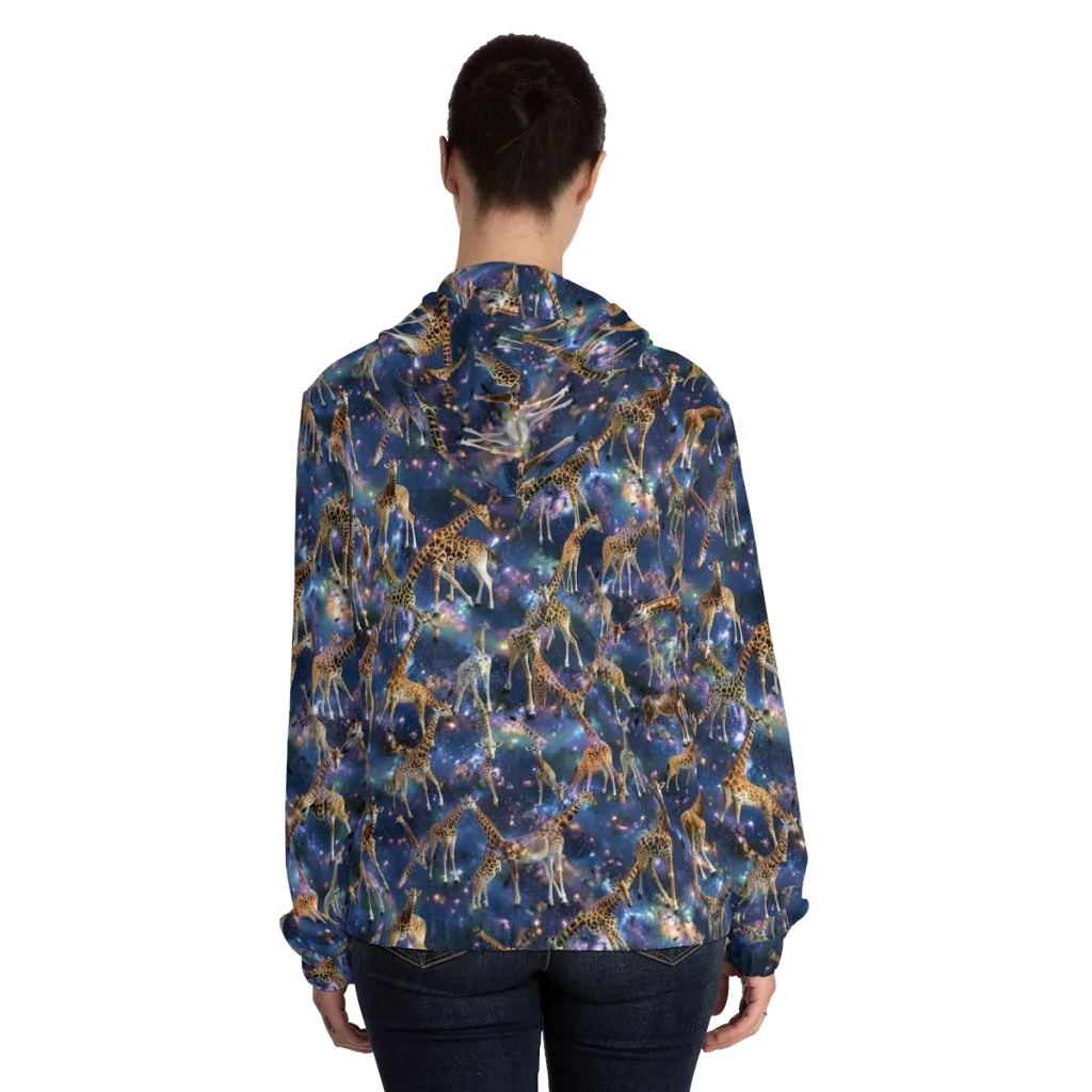Astral Safari on Women's Full-Zip Hoodie — Back On Person