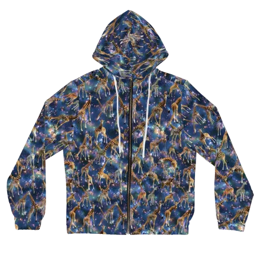 Astral Safari on a Women's Full-Zip Hoodie