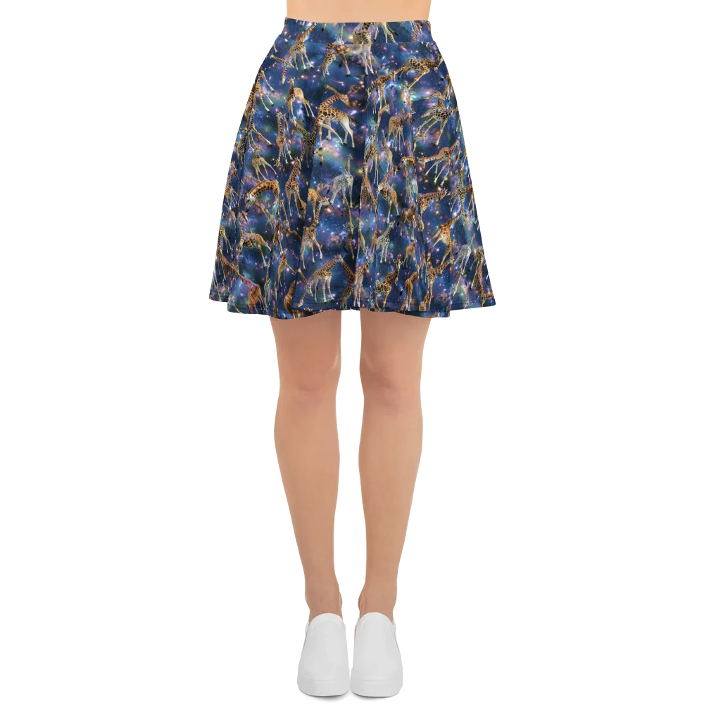 Astral Safari on Skater Skirt — Front