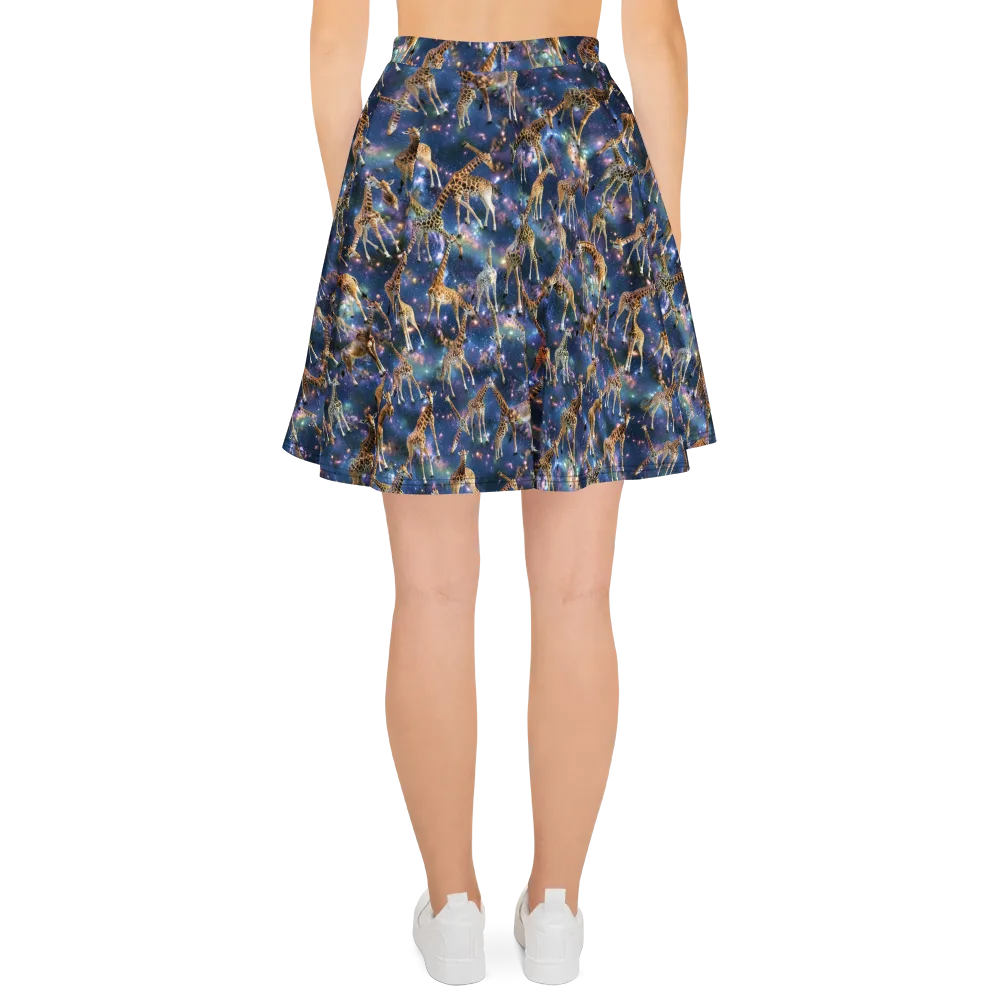 Astral Safari on Skater Skirt — Back