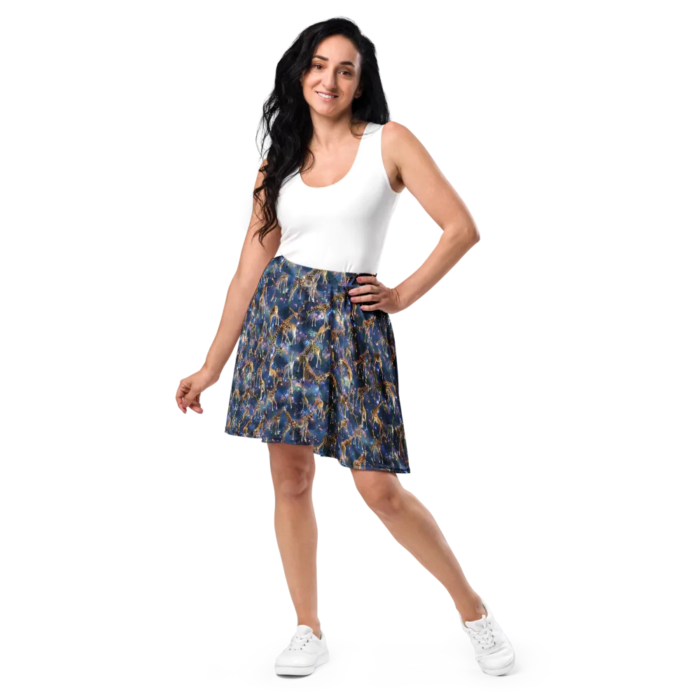 Astral Safari on Skater Skirt — Front