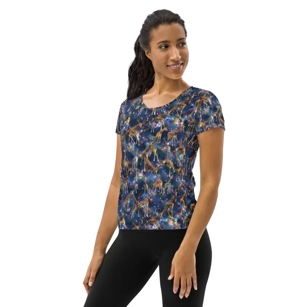 Astral Safari on Women's Athletic T-Shirt — Left