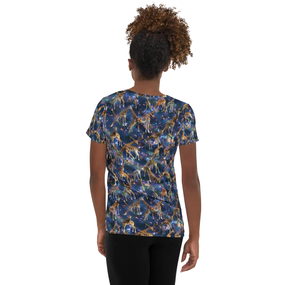 Astral Safari on Women's Athletic T-Shirt — Back