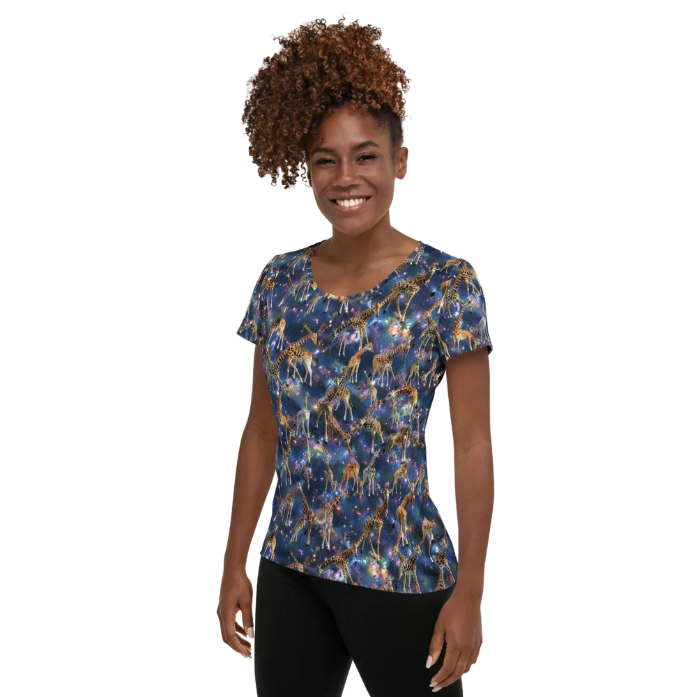 Astral Safari on Women's Athletic T-Shirt — Left
