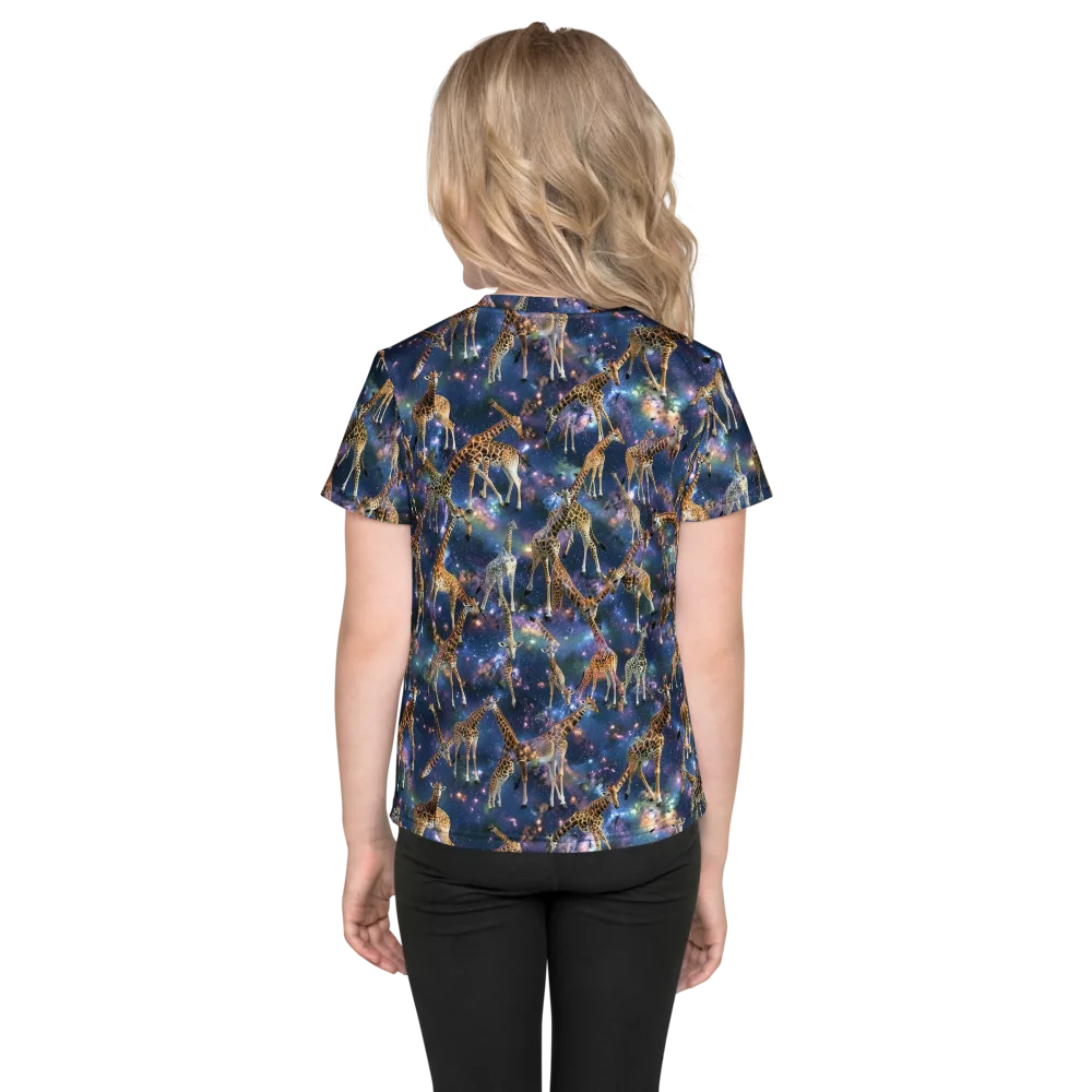 Astral Safari on Kids Crew Neck T-Shirt — Back