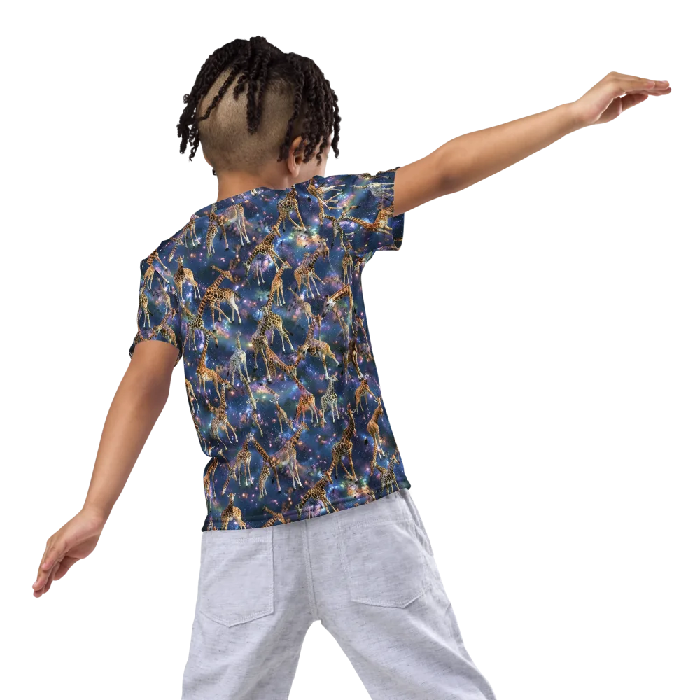 Astral Safari on Kids Crew Neck T-Shirt — Back