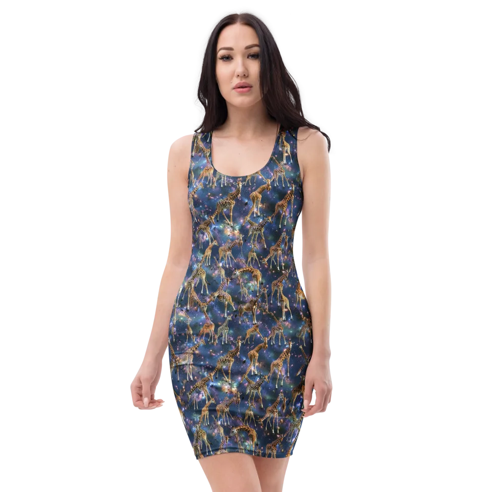 Astral Safari on Bodycon Dress — Front