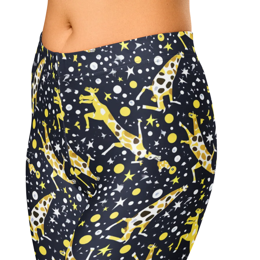 Starlit Safari on Capri Leggings — Zoomed-in