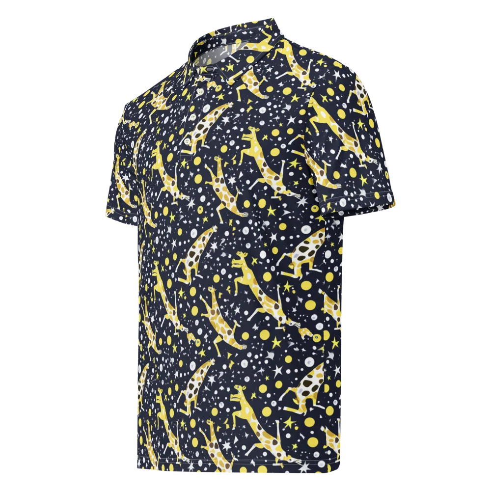 Starlit Safari on Men's Slim Fit Polo Shirt — Left Front