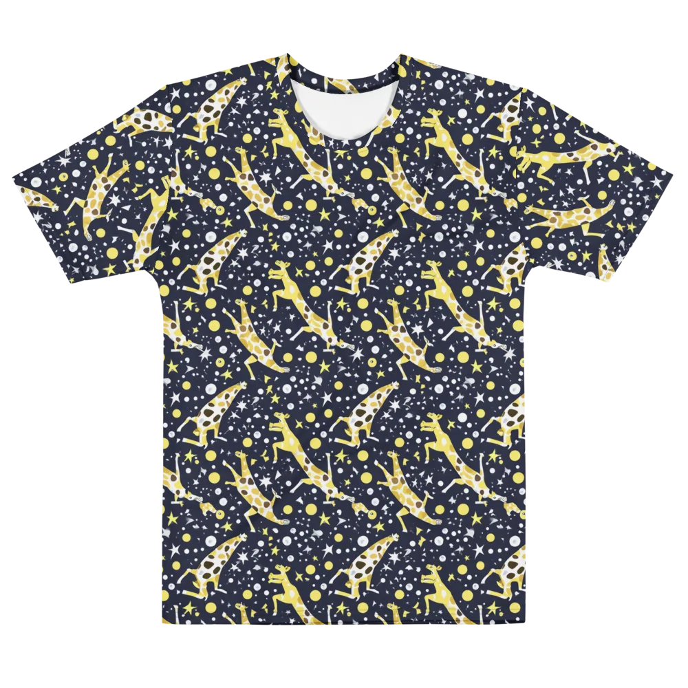 Starlit Safari on Men's Cotton Crew Neck T-Shirt — Front