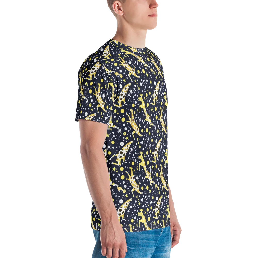 Starlit Safari on Men's Crew Neck T-Shirt — Right