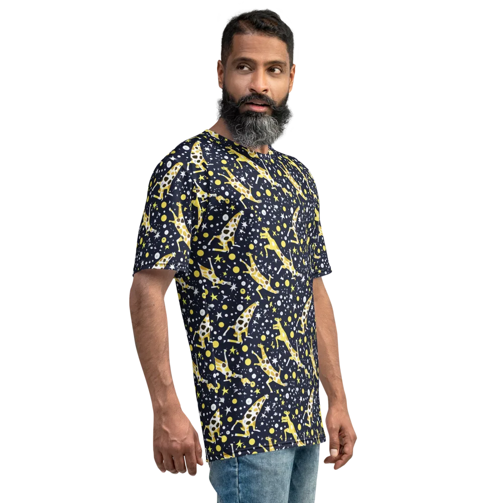 Starlit Safari on Men's Crew Neck T-Shirt — Right
