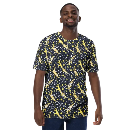 Starlit Safari on a Men's Crew Neck T-Shirt